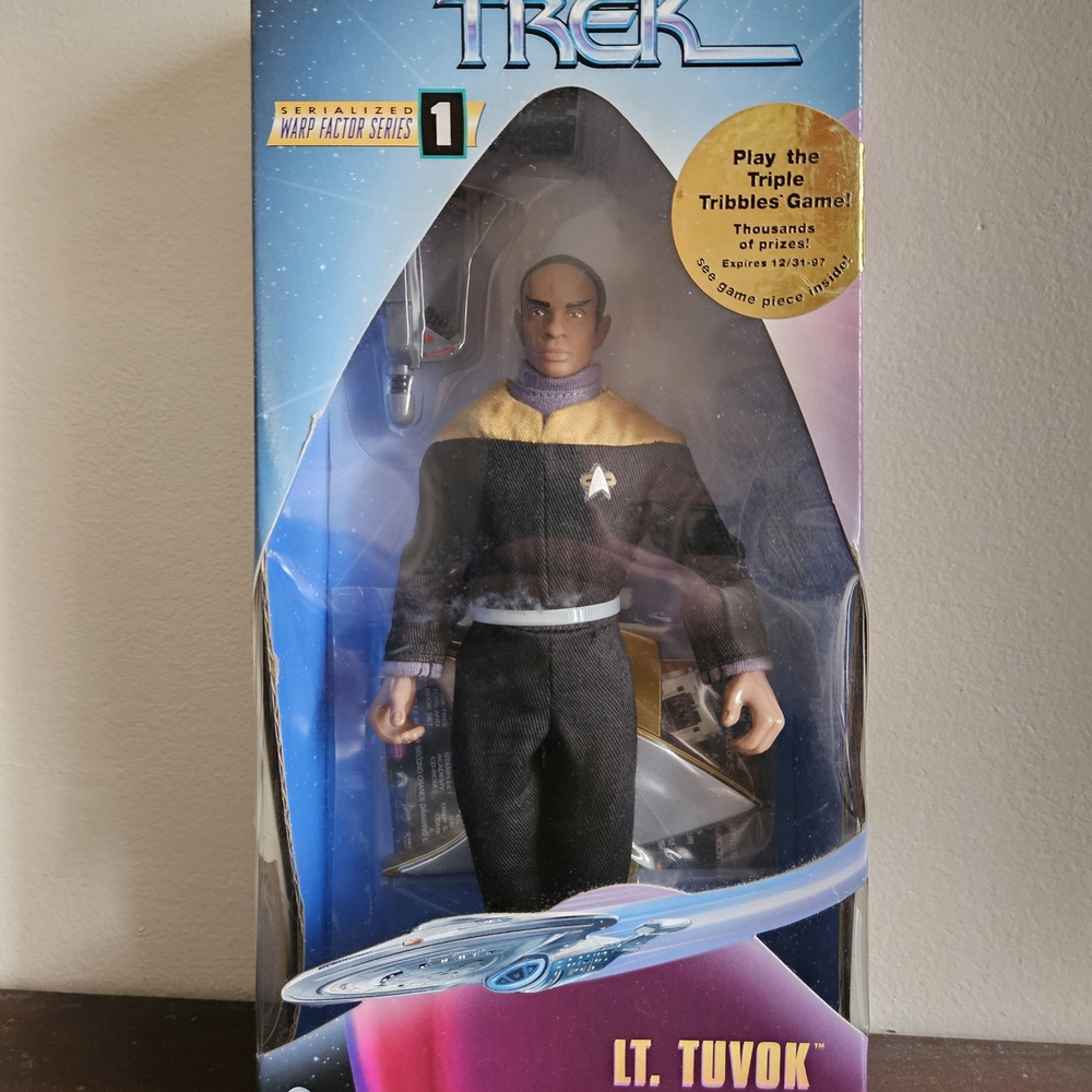 Star Trek: vintage Lieutenant Tuvok 9" figure MIB NEW Warp Factor Series 1 1995